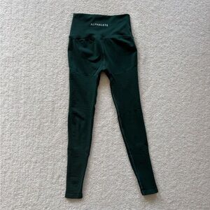Alphalete Amplify Leggings in Forest Green Seamless Activewear Women Size S